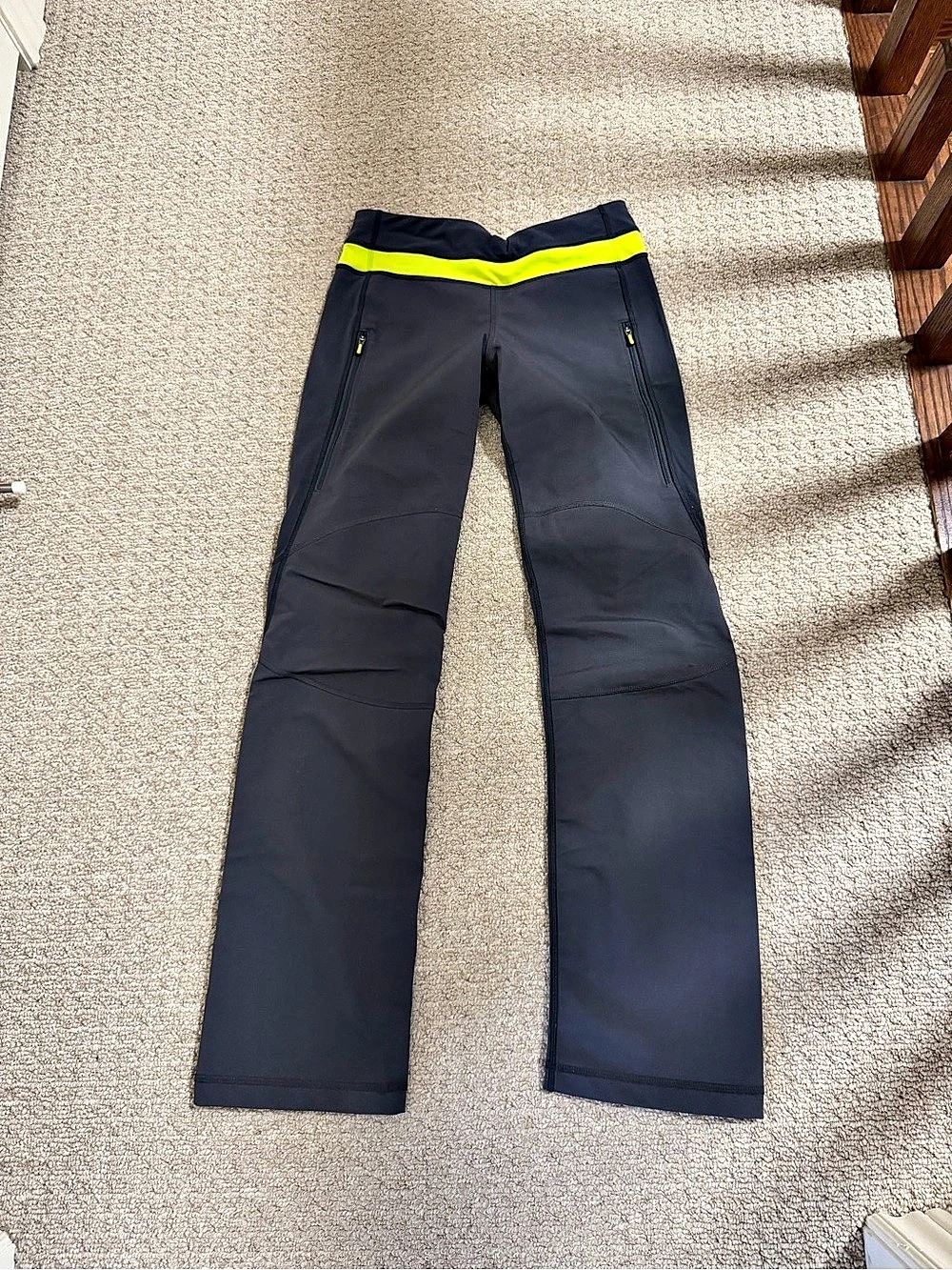 lululemon Women's Athletic Pants Gray & Yellow Size 4